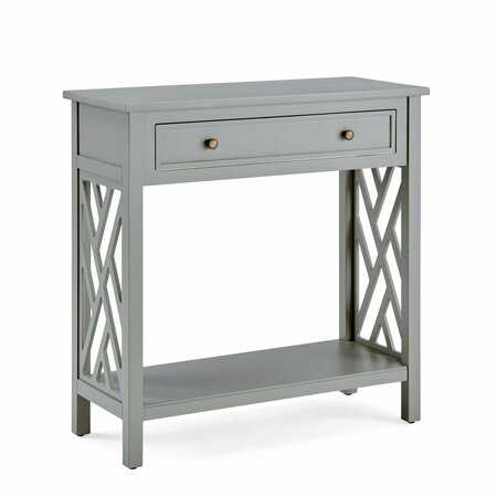 KD OFICINA 32 in. Coventry Wood Entryway Console & Sofa Table with Drawer & Shelf, Gray KD2842662